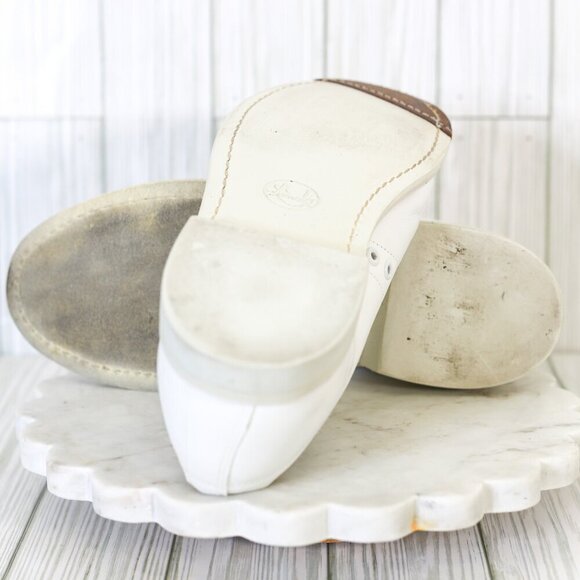 Linds size 7D white leather tie bowling shoes men's EUC! - Picture 6 of 8